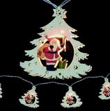 Décor Lites 10 LED Light Set with Wooden motif Christmas Tree Santa 2 x AA Battery - L.E.D Lights